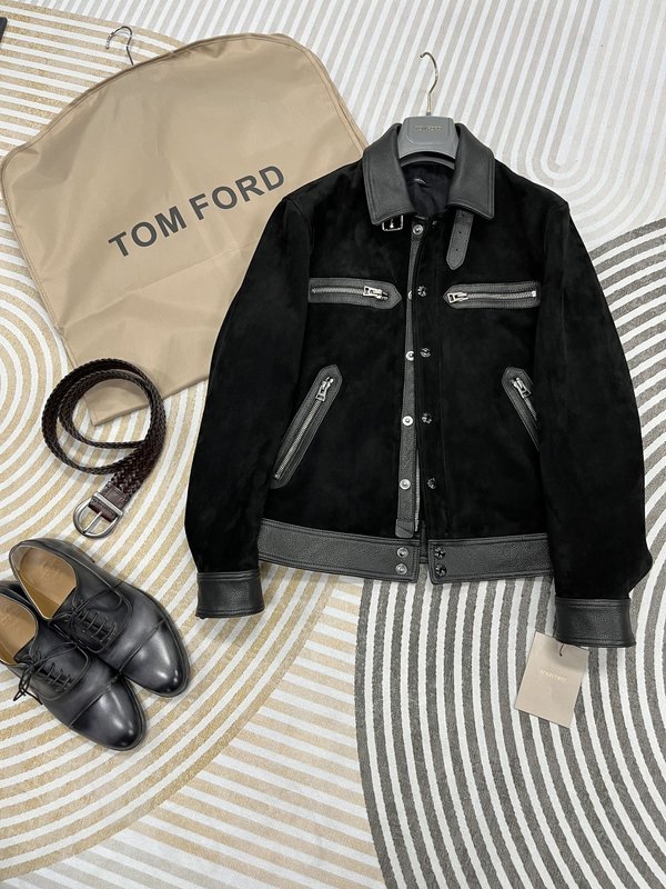 TOM FORD 데님 가죽 자켓 001-268230