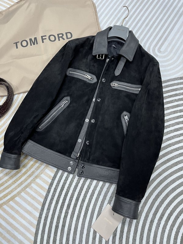 TOM FORD 데님 가죽 자켓 001-268230