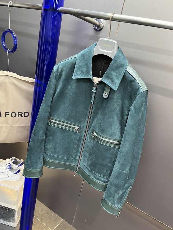Tom Ford 스웨이드 가죽 자켓 001-268233