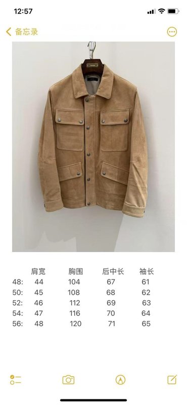 Tom Ford 가을겨울 중장 가죽 자켓 001-268236