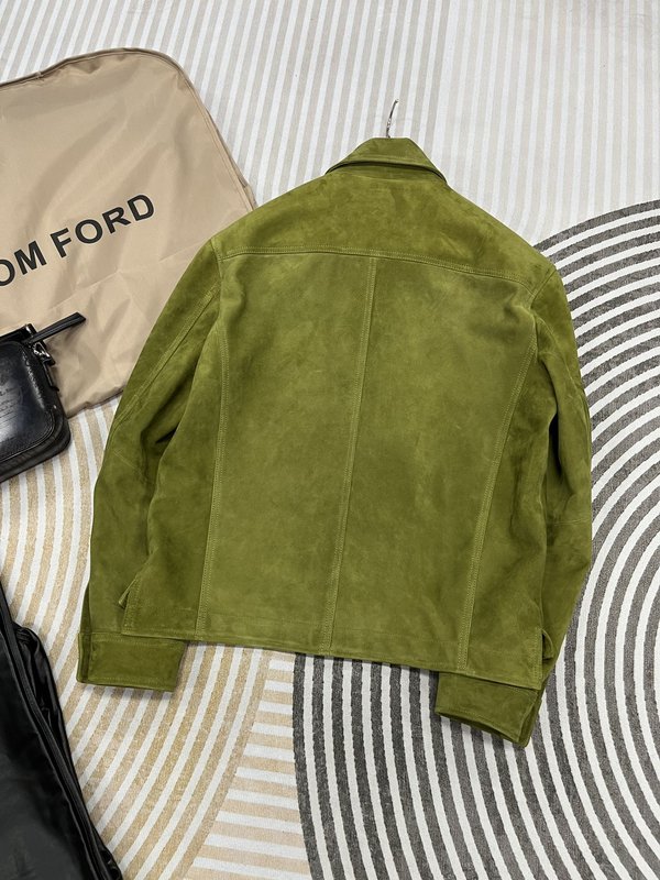 TOM FORD 턴다운 칼라 가죽 자켓 001-268263