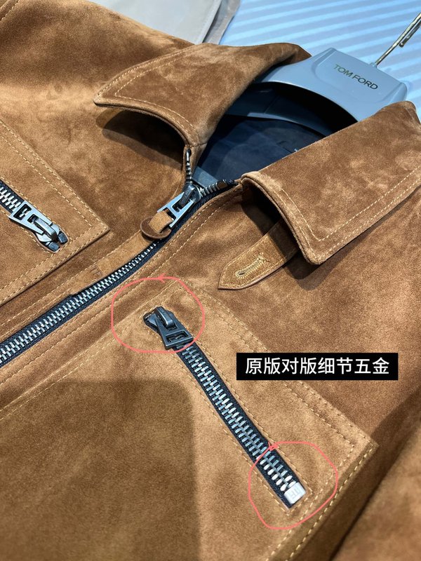 TOM FORD 스웨이드 양가죽 자켓 001-268268