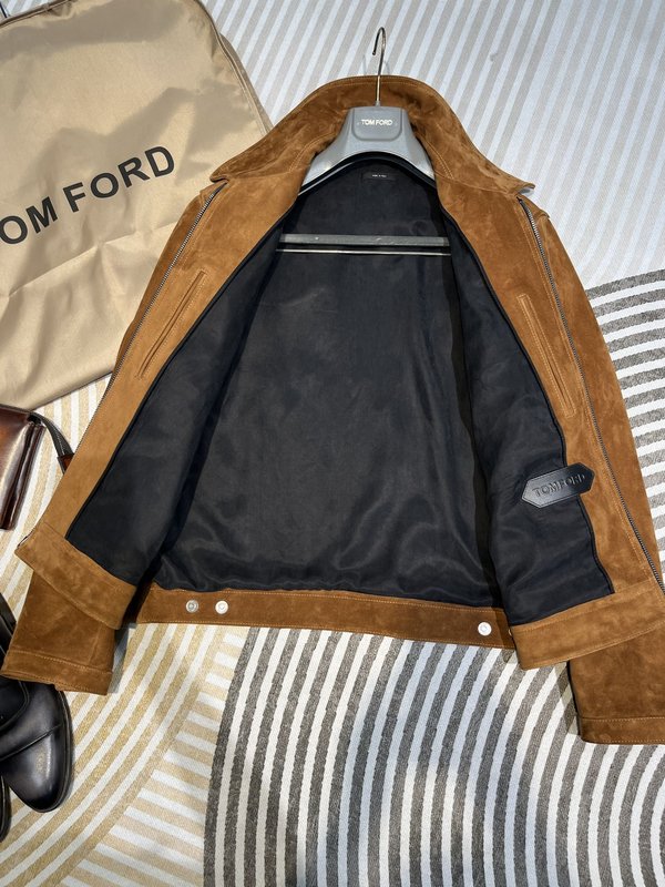 TOM FORD 스웨이드 양가죽 자켓 001-268268