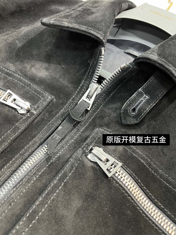 TOM FORD 스웨이드 양가죽 자켓 001-268270