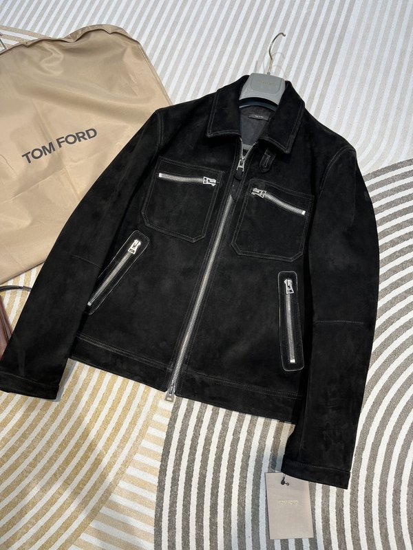 TOM FORD 스웨이드 양가죽 자켓 001-268270
