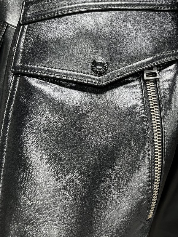 TOM FORD 블랙 도금 가죽 라이더 자켓 001-268276