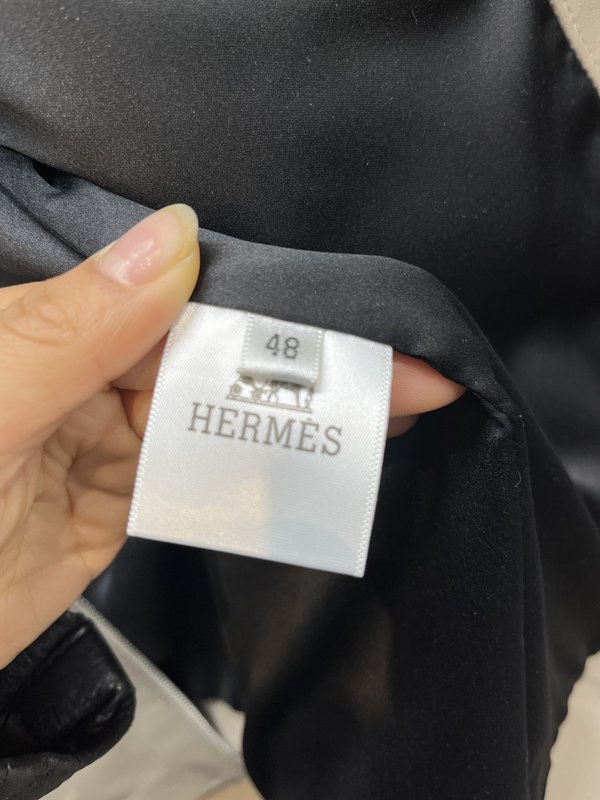 에르메스 비즈니스 캐주얼 라펠 가죽 자켓 001-268284