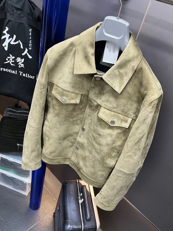 에르메스 혼방 양털 역피 데님 자켓 001-268316