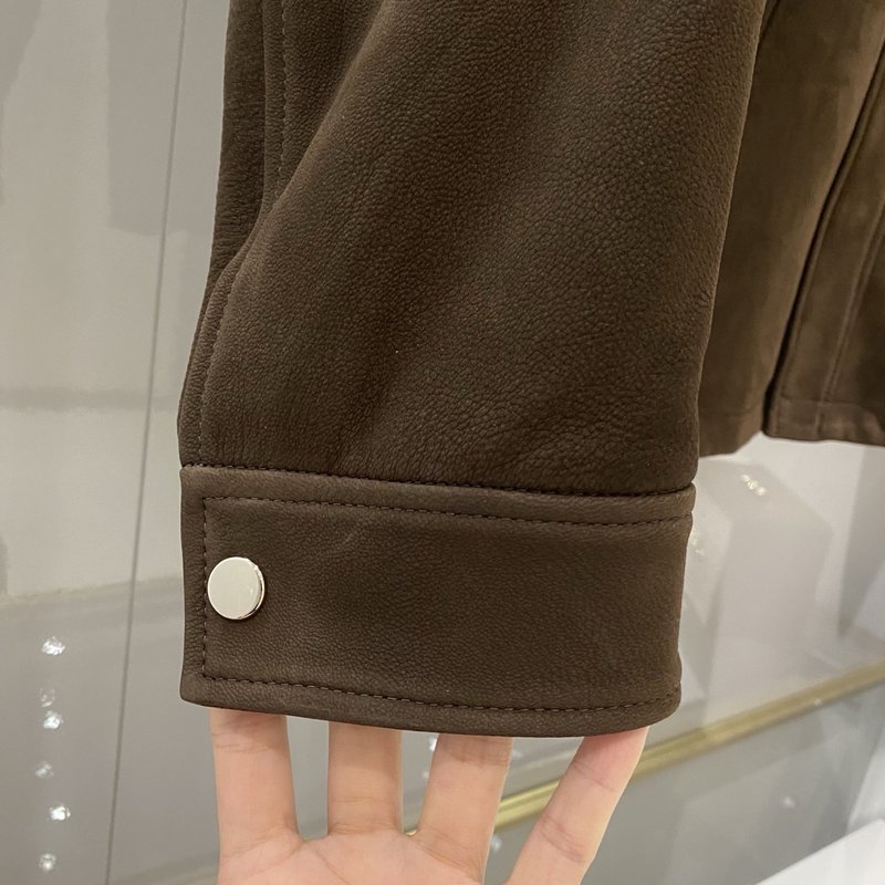 Loewe 남성 가죽 라펠 자켓 001-268360