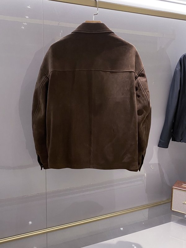 Loewe 남성 가죽 라펠 자켓 001-268360