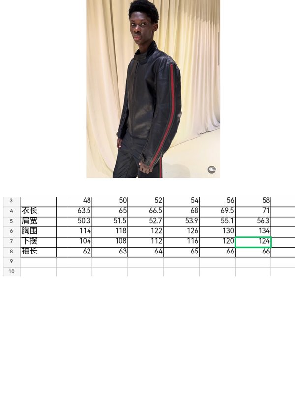 Gucci 클래식 웨빙 오토바이 가죽 자켓 001-268371