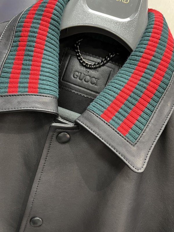 GUCCI 가을겨울 식물성 무두질 가죽 자켓 001-268384