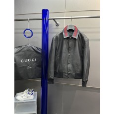 GUCCI 가을겨울 식물성 무두질 가죽 자켓 001-268384