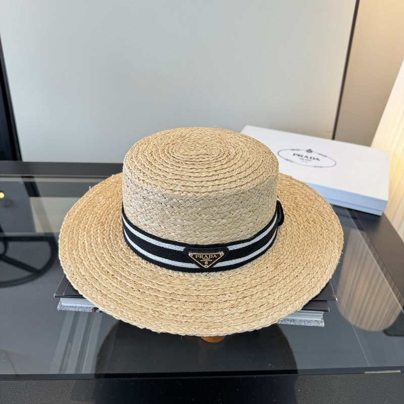프라다 플랫탑 밀짚모자 57cm 001-269977