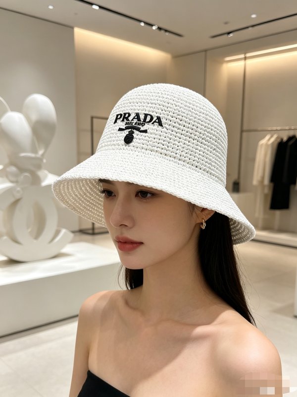 프라다 크로셰 버킷햇 001-269985