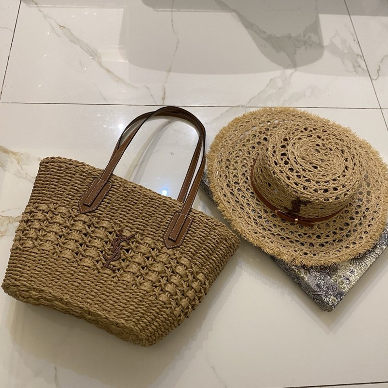 YSL 라피아 평정모 위빙백 001-270004
