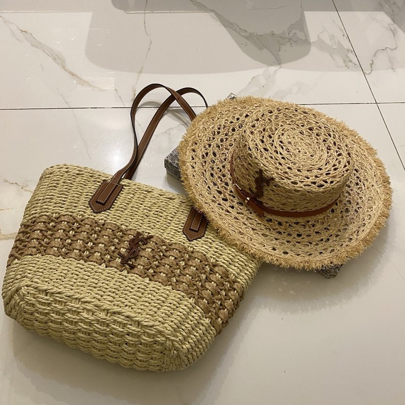 YSL 라피아 평정모 위빙백 001-270004