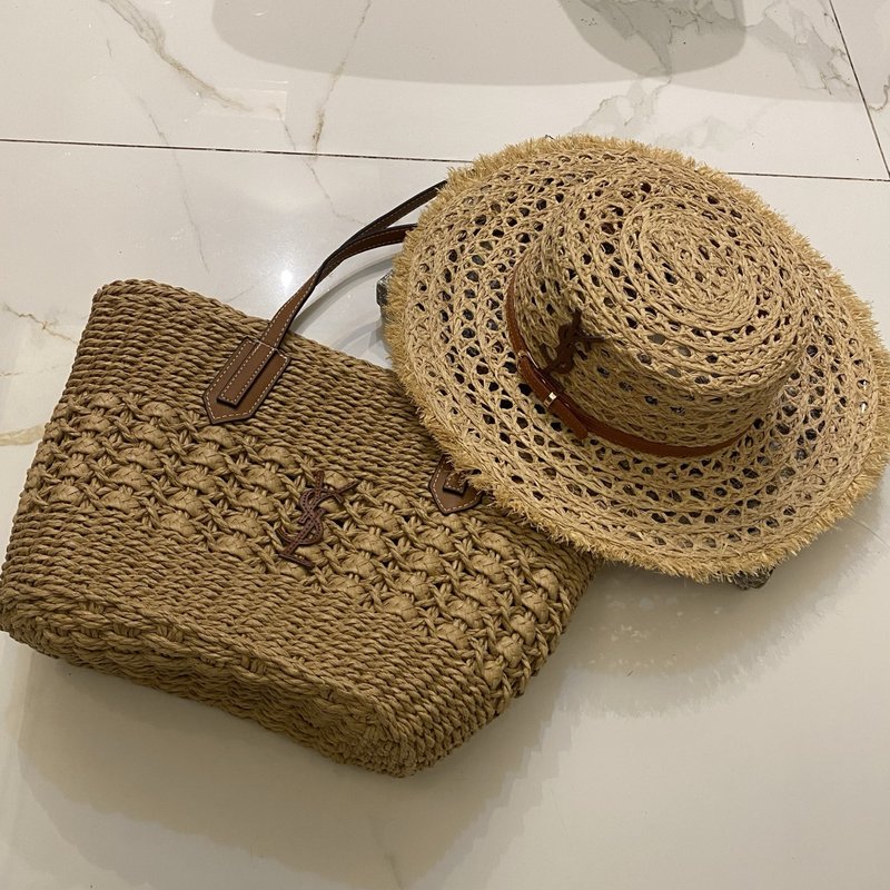 YSL 라피아 평정모 위빙백 001-270004