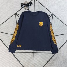 크롬하트 네이비 골드 라벨 긴팔 티셔츠 001-270620
