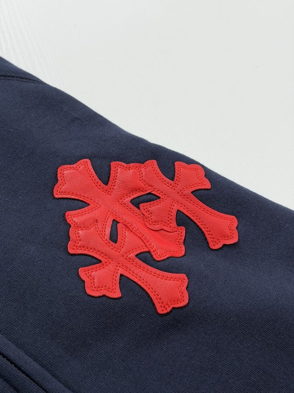 Chrome Hearts 남색 레드라벨 십자가 후드티 001-270637