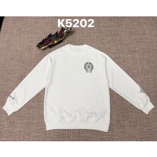 크롬하츠 라운드넥 맨투맨 말발굽 십자가 프린트 001-270643
