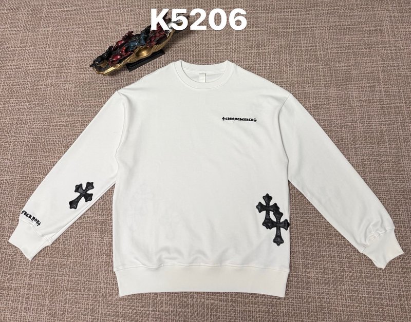 크롬하츠 크루넥 스웨트셔츠 십자가 자수 001-270644