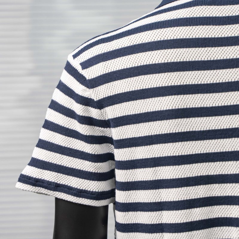 Ralph Lauren 스트라이프 세일러 칼라 니트 폴 001-270999