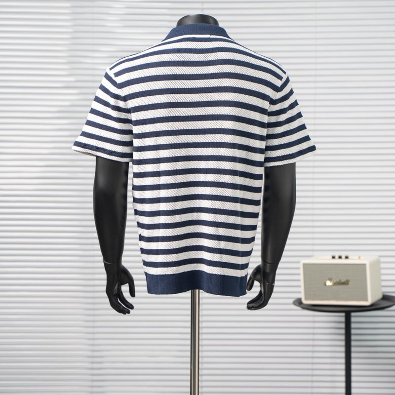 Ralph Lauren 스트라이프 세일러 칼라 니트 폴 001-270999