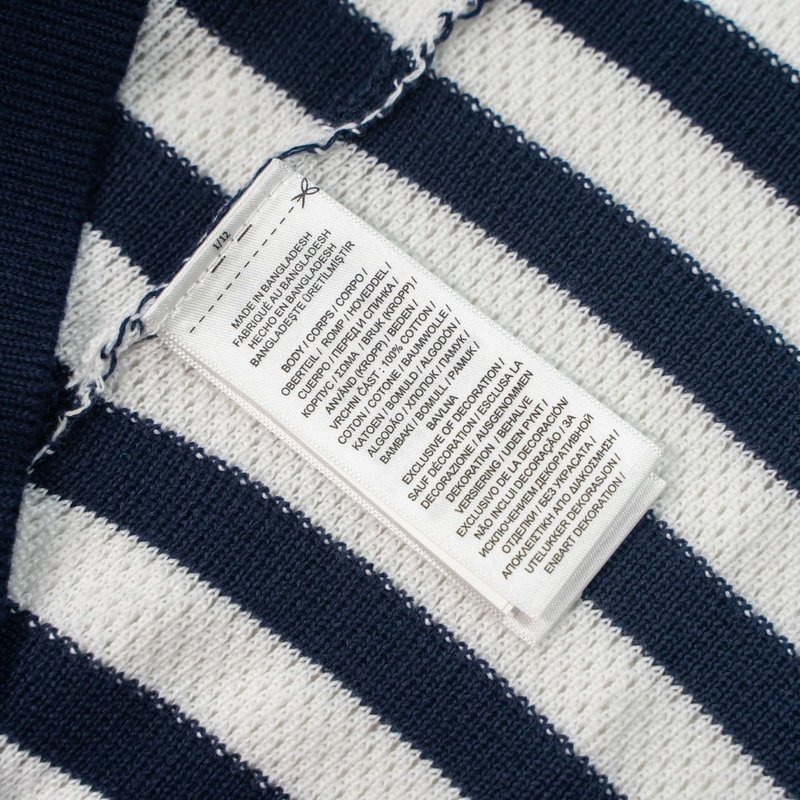 Ralph Lauren 스트라이프 세일러 칼라 니트 폴 001-270999