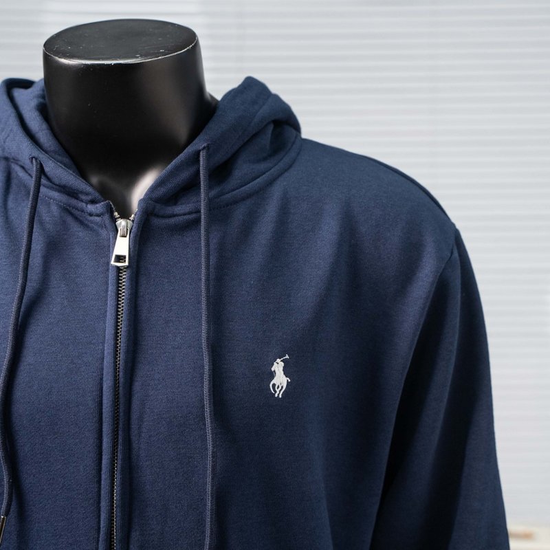 Ralph Lauren 기본 스몰폴로 자수 지퍼 후드티 001-271018