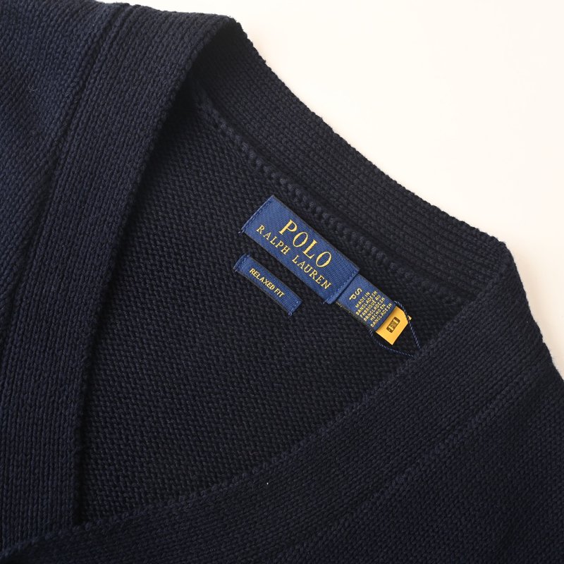 RALPH LAUREN 포니 자수 코튼 니트 가디건 001-271020