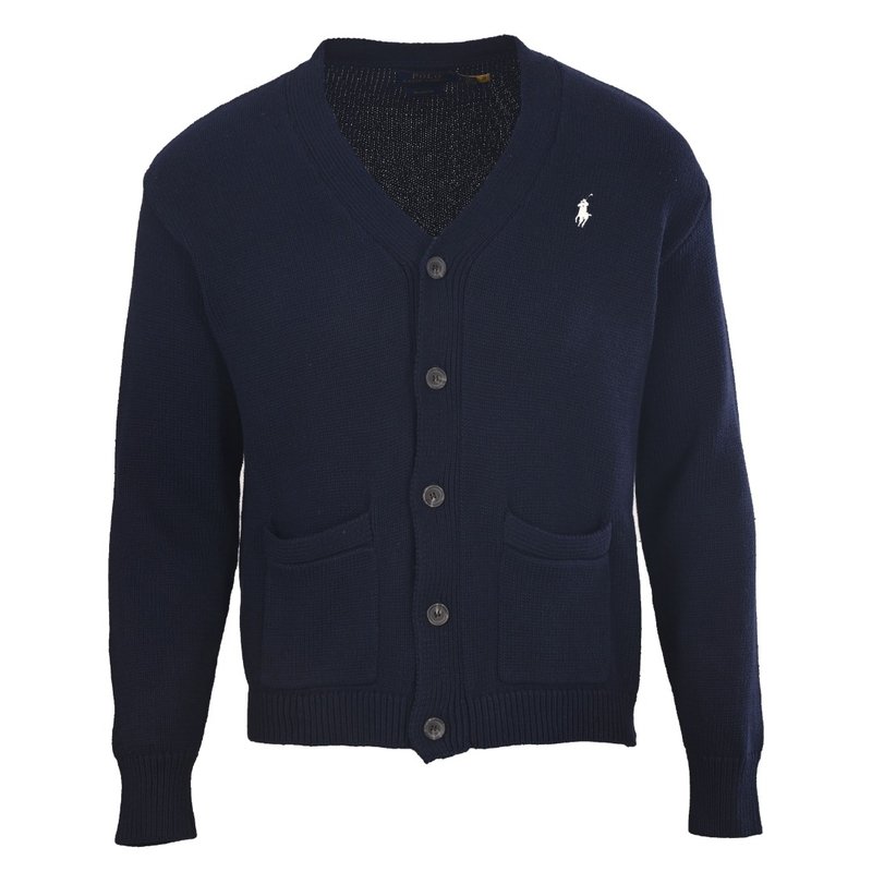 RALPH LAUREN 포니 자수 코튼 니트 가디건 001-271020