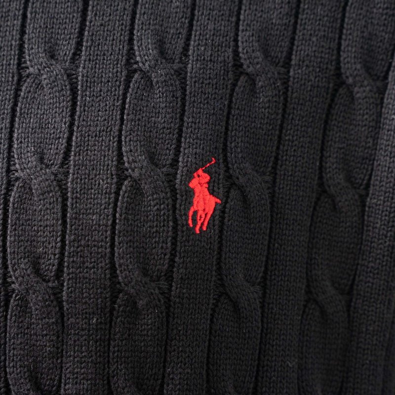 Ralph Lauren 남성 라운드넥 순색 자수 로고 001-271405