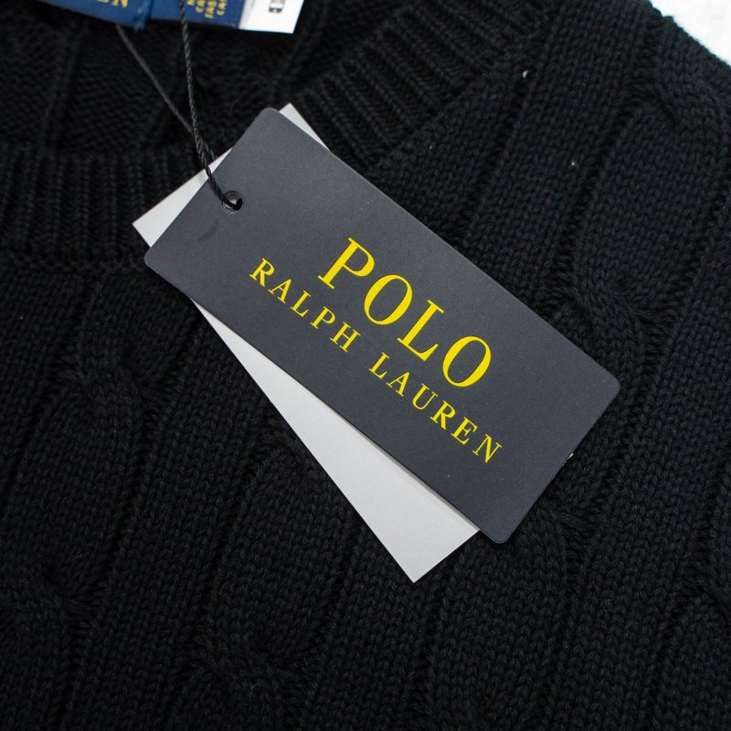 Ralph Lauren 남성 라운드넥 순색 자수 로고 001-271405