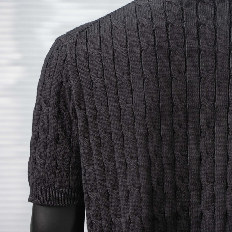 Ralph Lauren 남성 라운드넥 순색 자수 로고 001-271405