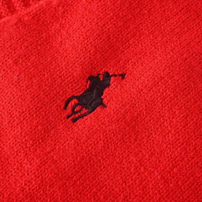 Ralph Lauren V넥 솔리드 울 니트 가디건 001-271425