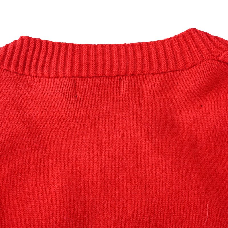 Ralph Lauren V넥 솔리드 울 니트 가디건 001-271425