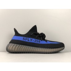 Yeezy 350v2 블랙/블루 오일페인트 스트라이프 001-271517