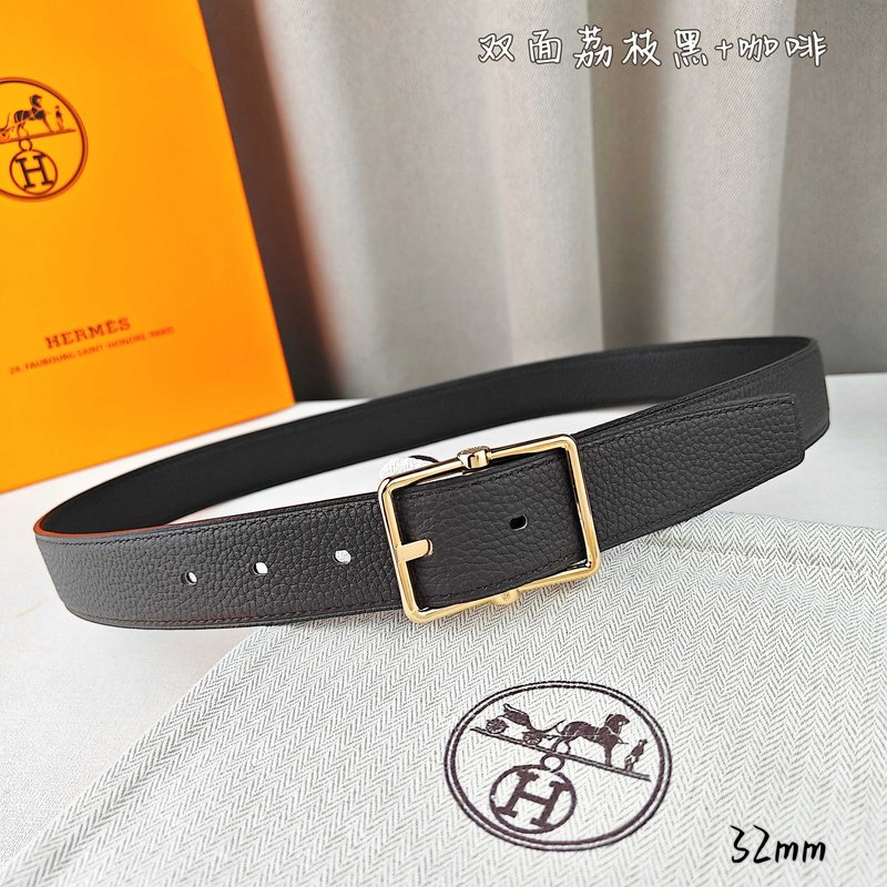 에르메스 핀 버클 벨트 양면 리치 문양 32mm 001-271526