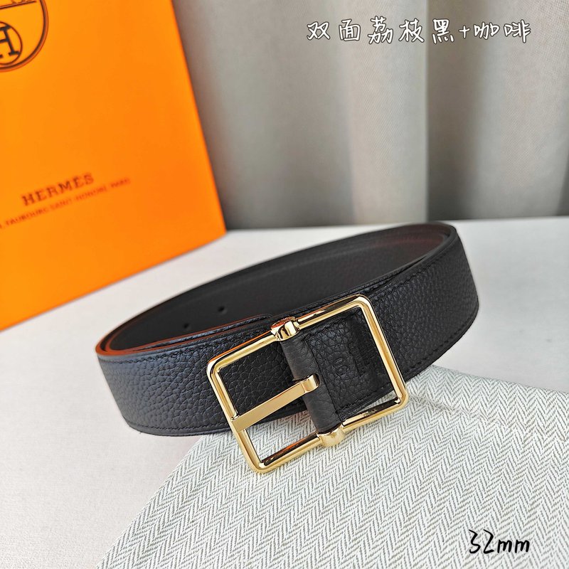 에르메스 핀 버클 벨트 양면 리치 문양 32mm 001-271526