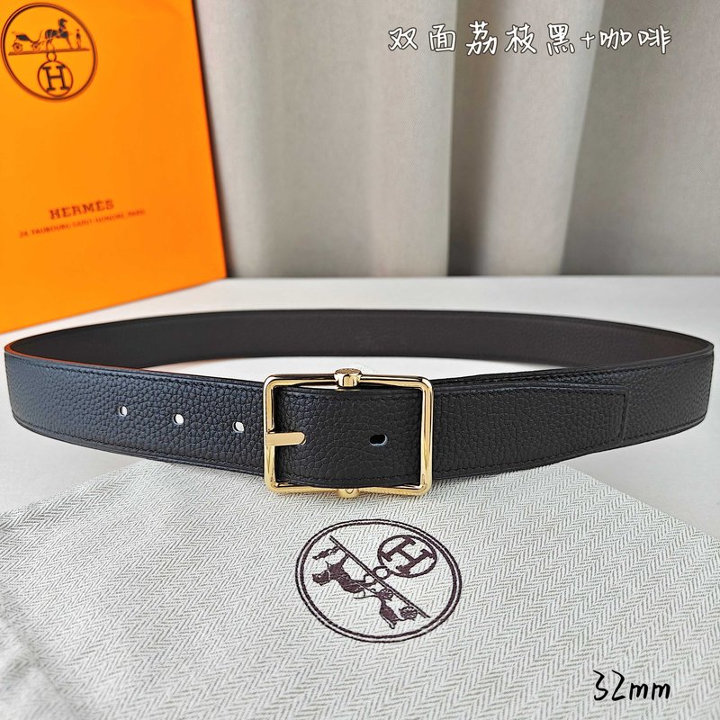 에르메스 핀 버클 벨트 양면 리치 문양 32mm 001-271526