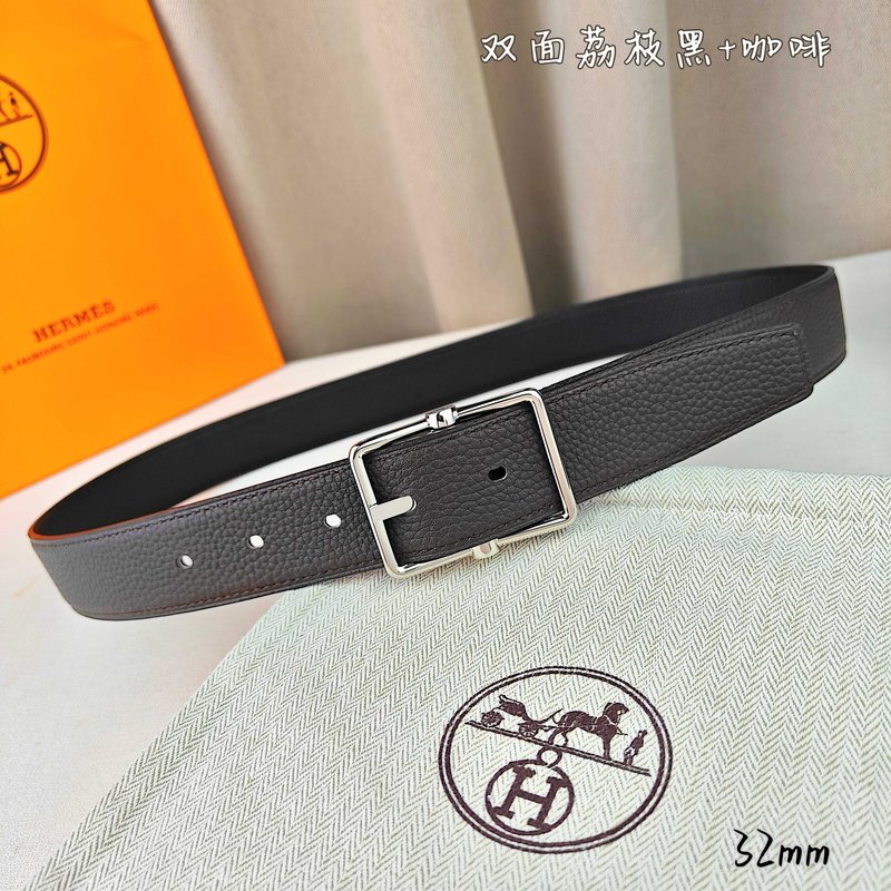 에르메스 핀 버클 벨트 양면 리치 문양 32mm 001-271526