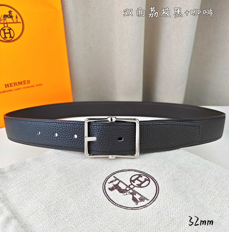 에르메스 핀 버클 벨트 양면 리치 문양 32mm 001-271526