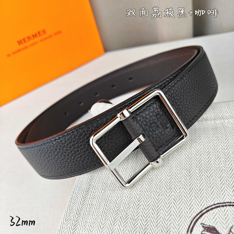 에르메스 핀 버클 벨트 양면 리치 문양 32mm 001-271526