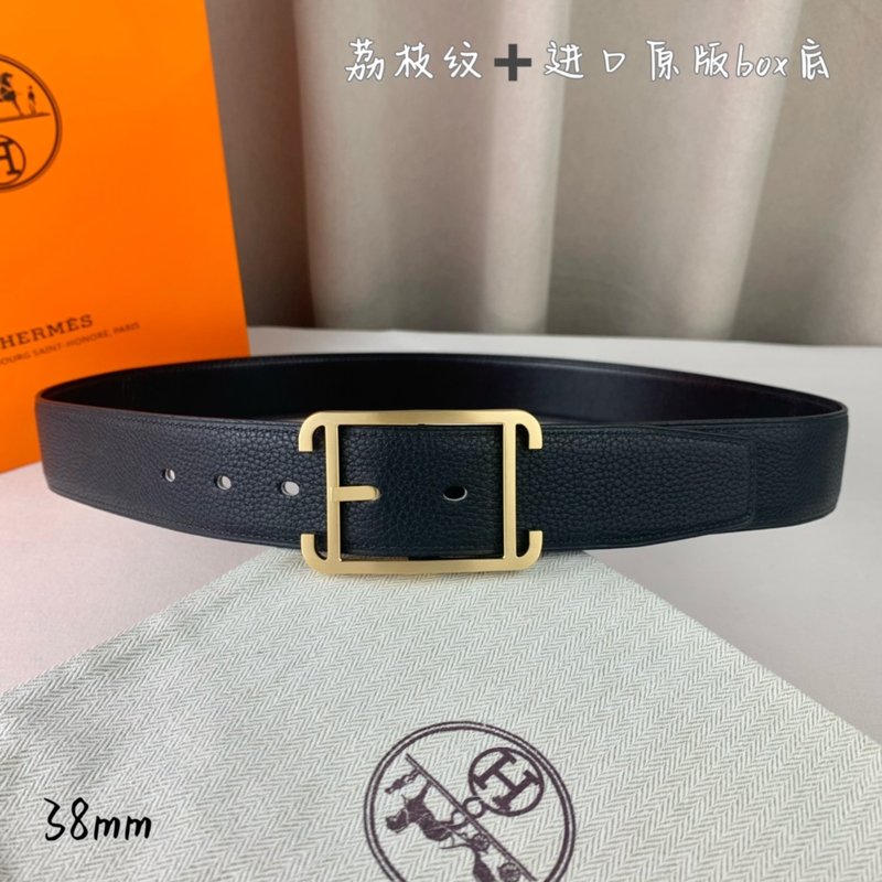 에르메스 핀 버클 벨트 블랙 리치 문양 001-271555