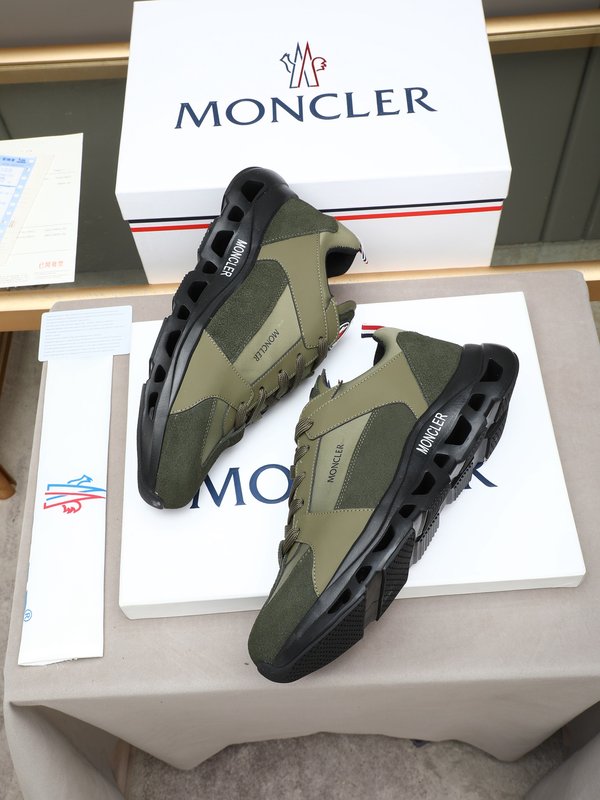 몽클레어 가죽 메쉬 두꺼운 밑창 스니커즈 001-271743