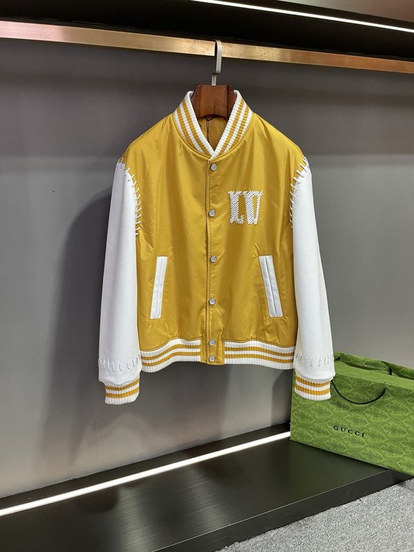 LV 옐로우 컬러블록 야구 자켓 001-271762