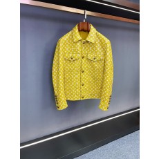 LV 밝은 노란색 모노그램 소가죽 워크 자켓 001-271785