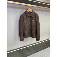 LV 다크 패턴 자수 스웨이드 양가죽 워크 자켓 001-271816