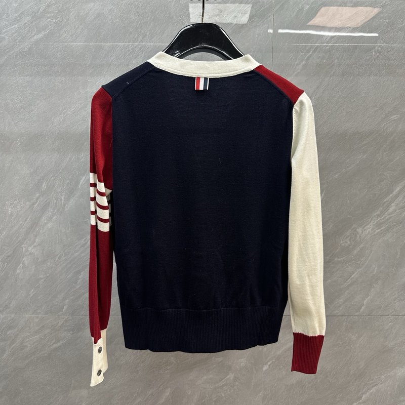 THOM BROWNE 컬러블록 니트 가디건 001-271863